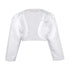 White Long Sleeves Bolero Jacket - Priority Shipping Jackets & Coats Little Palace Store Ivory 12M